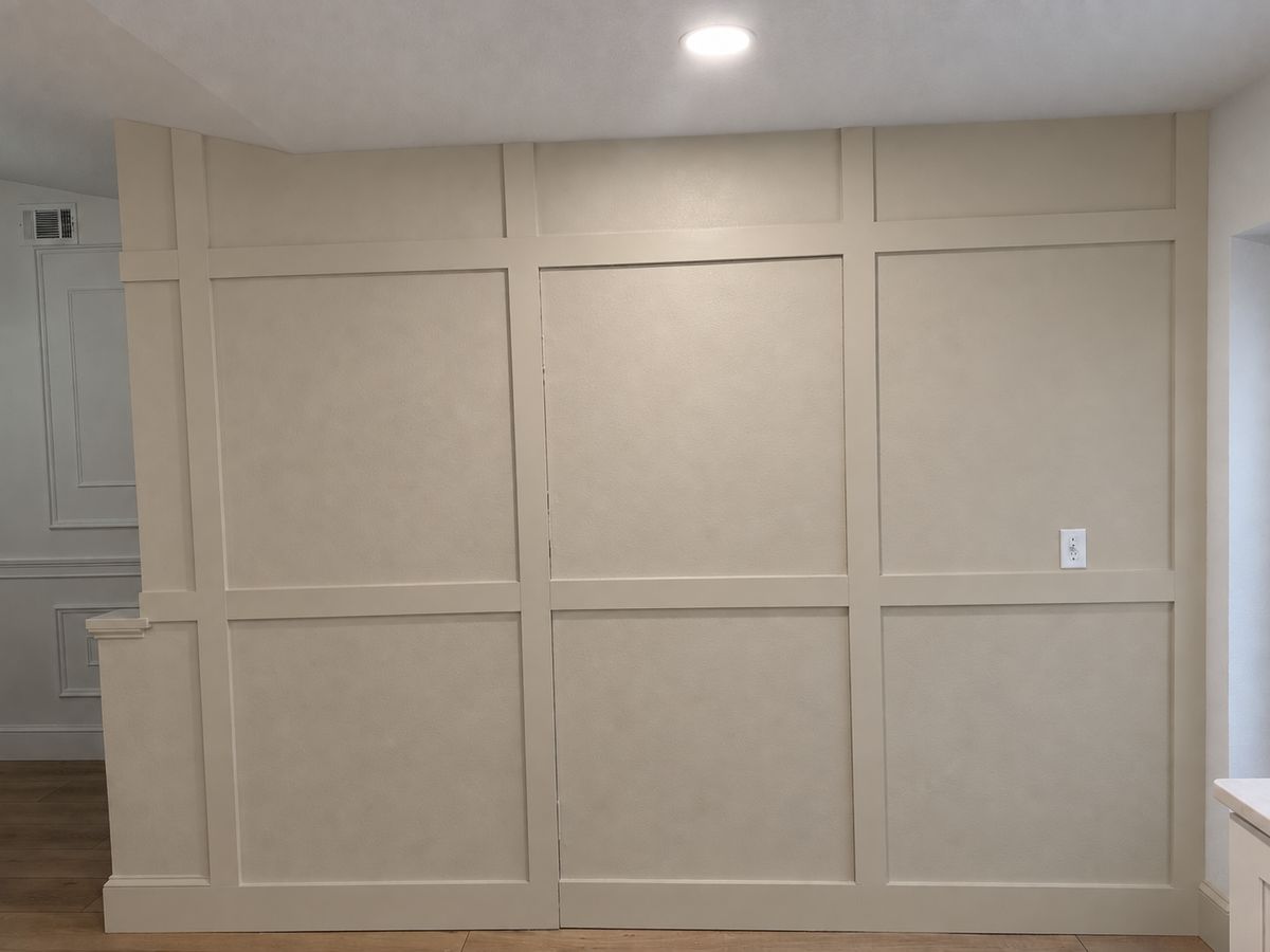 Hidden pantry: Greige finish, an AI-edited design concept based on this project